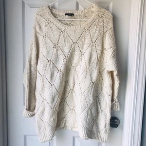 H&M Ivory Open Knit Sweater